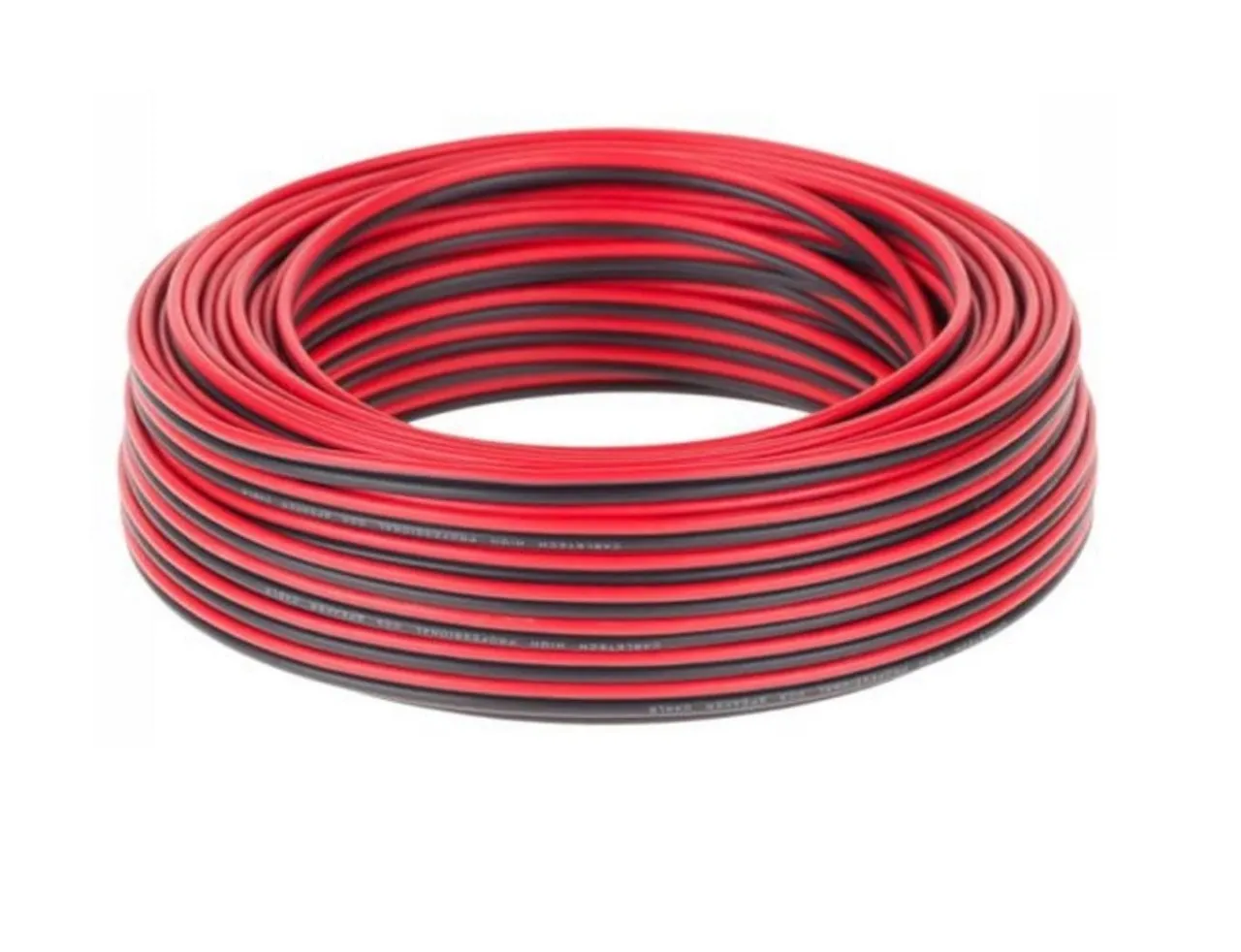 Zwijana wiązka czerwono-czarnych przewod&oacute;w, idealna do oświetlenia. Sprawdź, jakie przewody do oświetlenia wybrać!