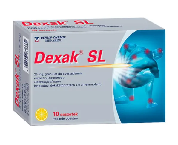 Opakowania Dexak 25 mg i Dexak SL 25 mg
