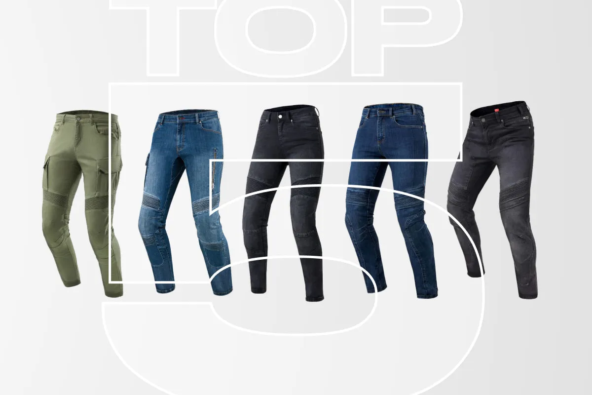 przekrój jeansów motocyklowych warstwy ochronne