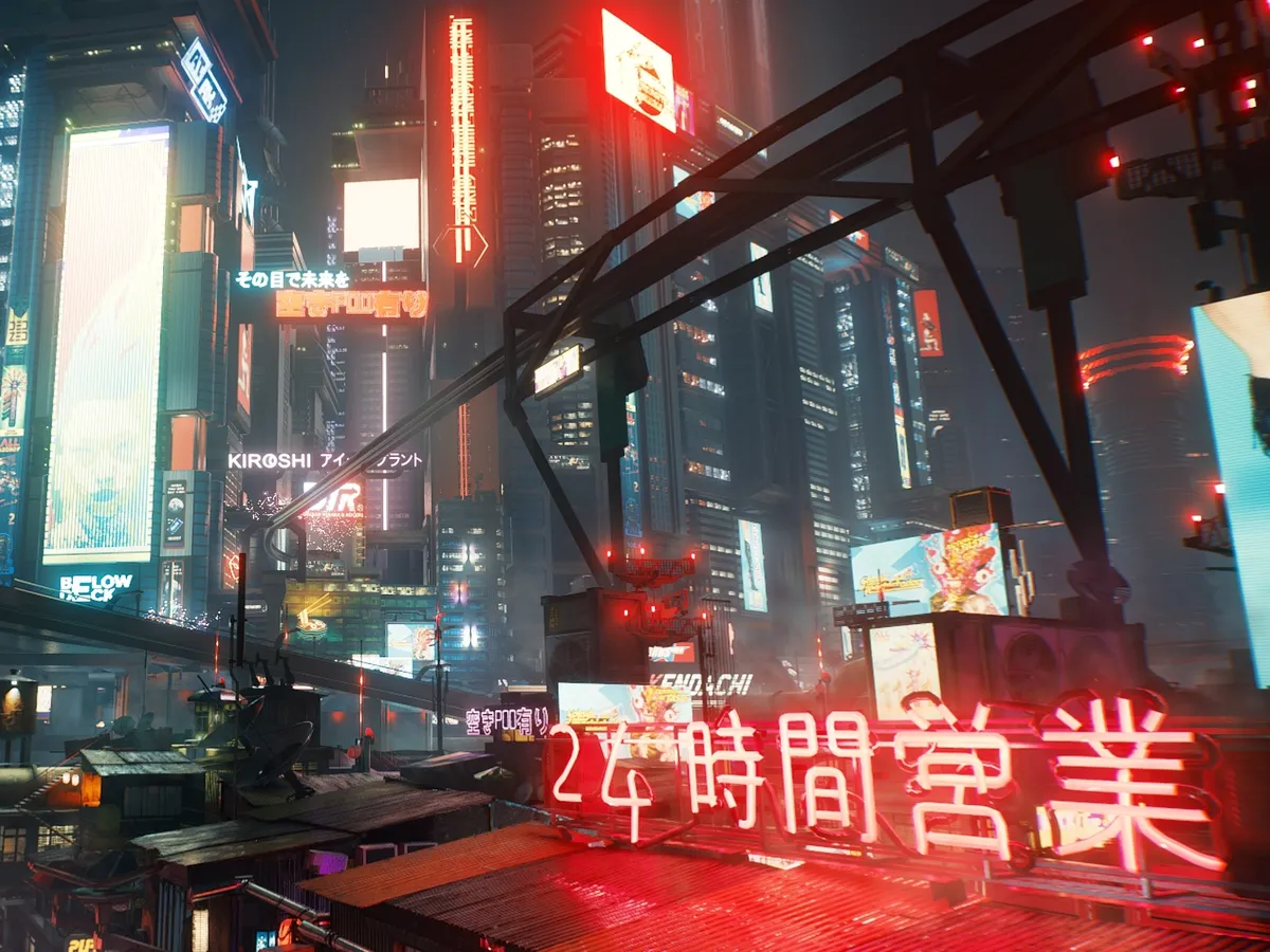 Cyberpunk 2077 Night City detale graficzne