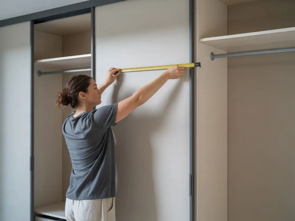 Jak mierzyć wnękę na szafę, pomiar wnęki szafy przesuwnej