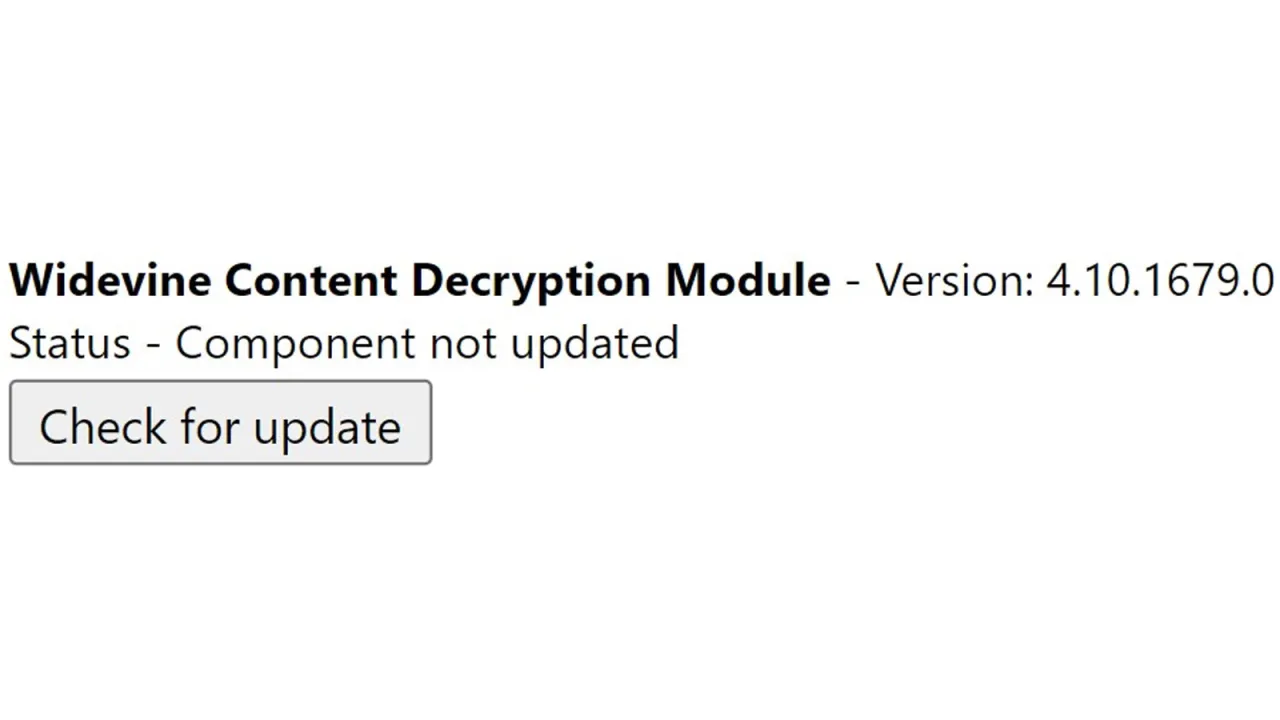chrome components widevine