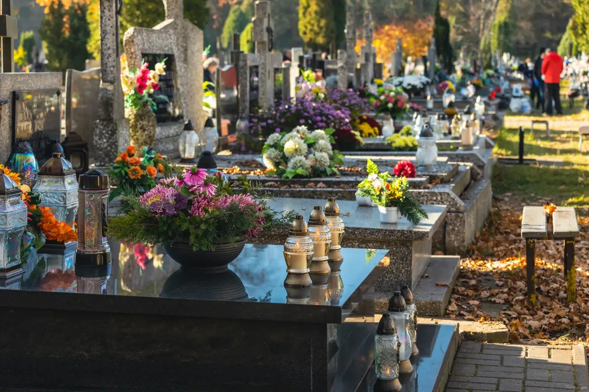 mapa cen miejsc na cmentarzu Polska