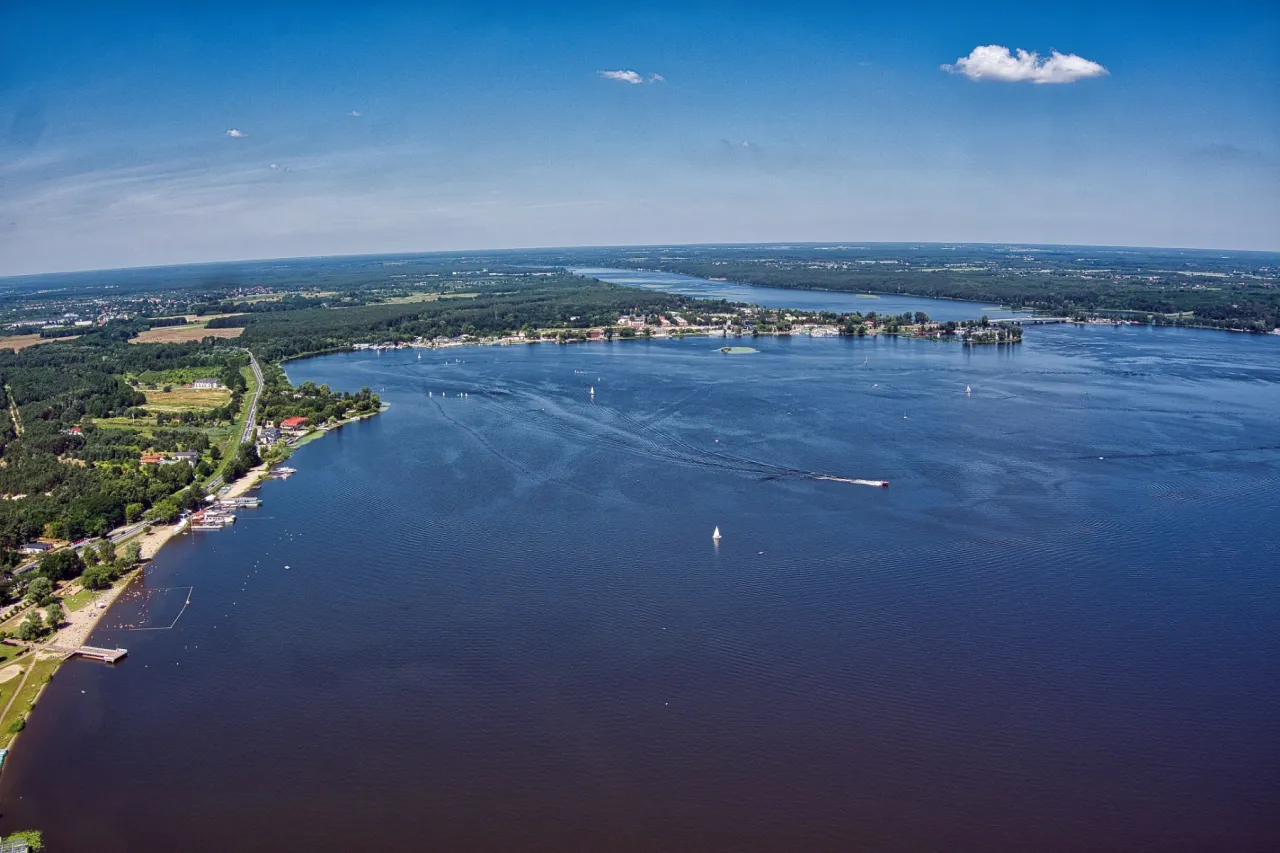 Zalew Zegrzyński widok z lotu ptaka