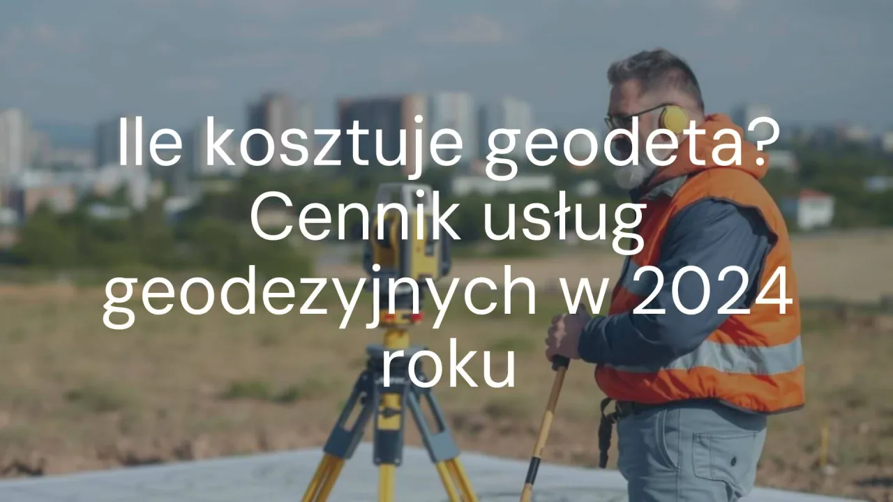 Ile kosztuje geodeta? Sprawdź cennik usług geodezyjnych w 2024 roku. Geodeta z gminy na zdjęciu z niwelatorem.