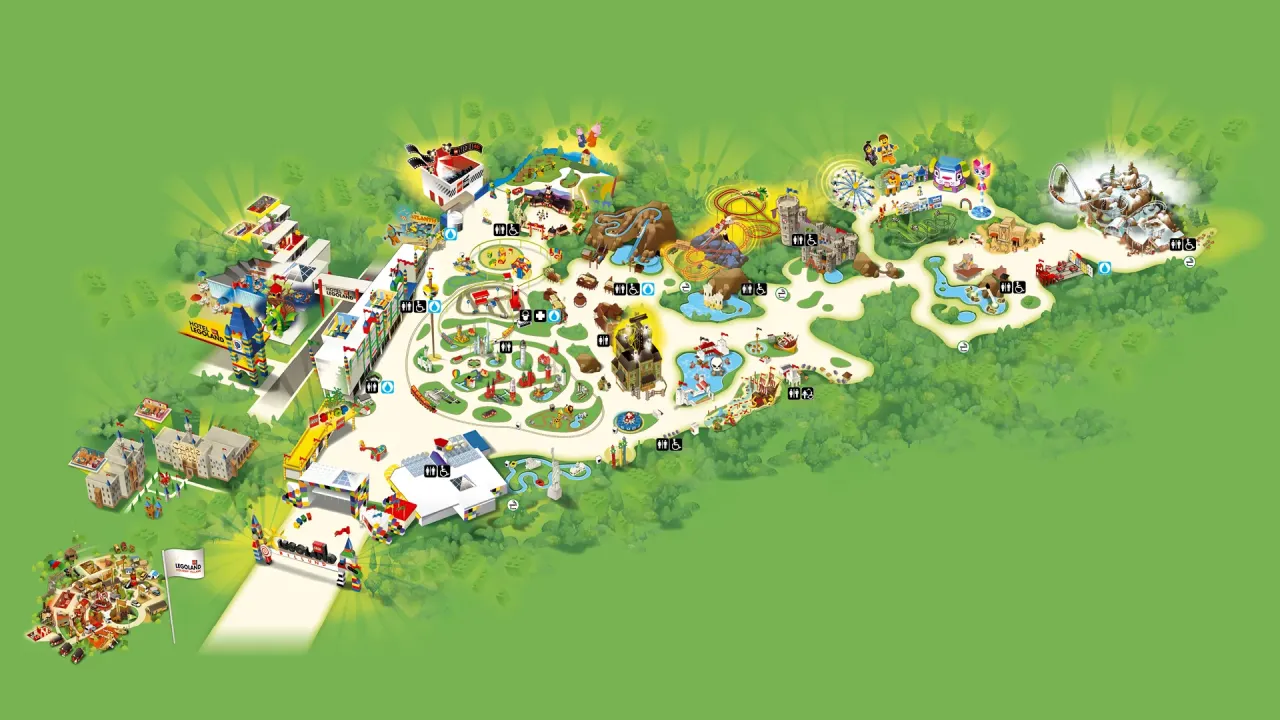Legoland Billund mapa parku rozrywki