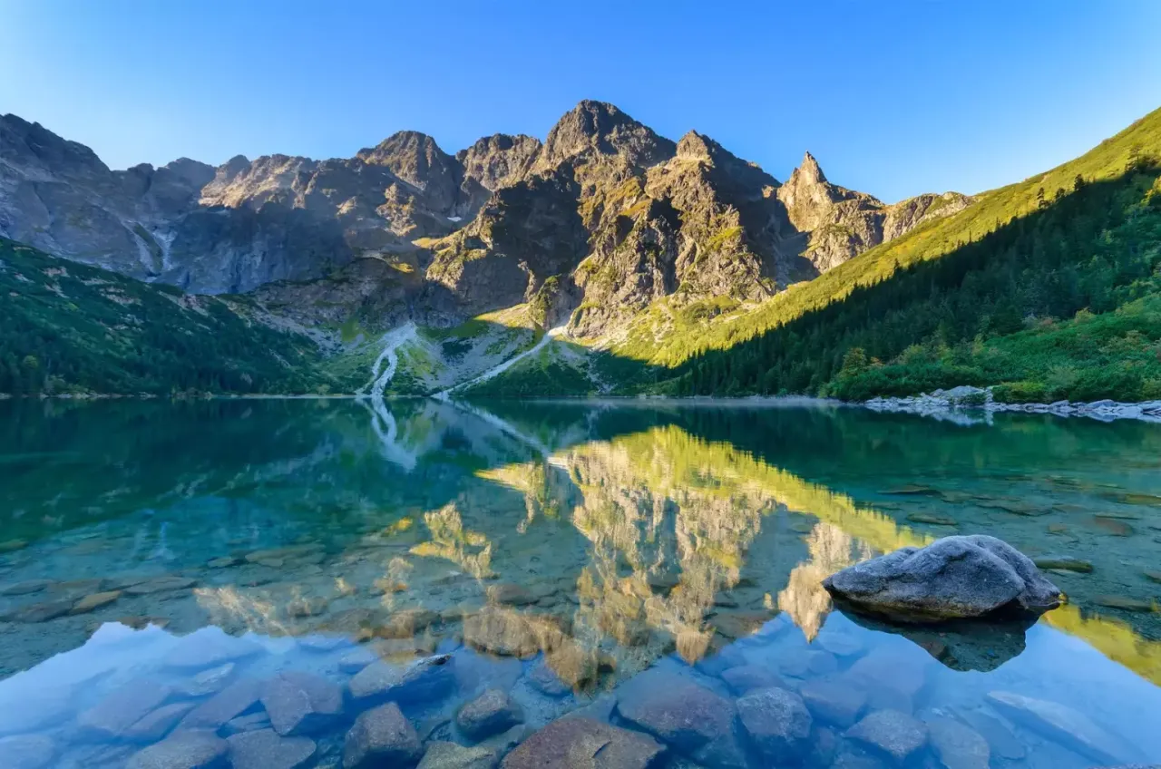 Tatry latem krajobraz, Giewont, Morskie Oko