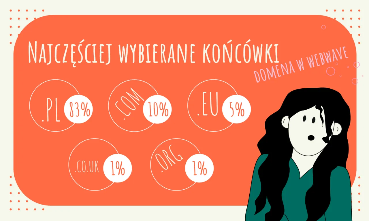 Różnice hosting domena infografika