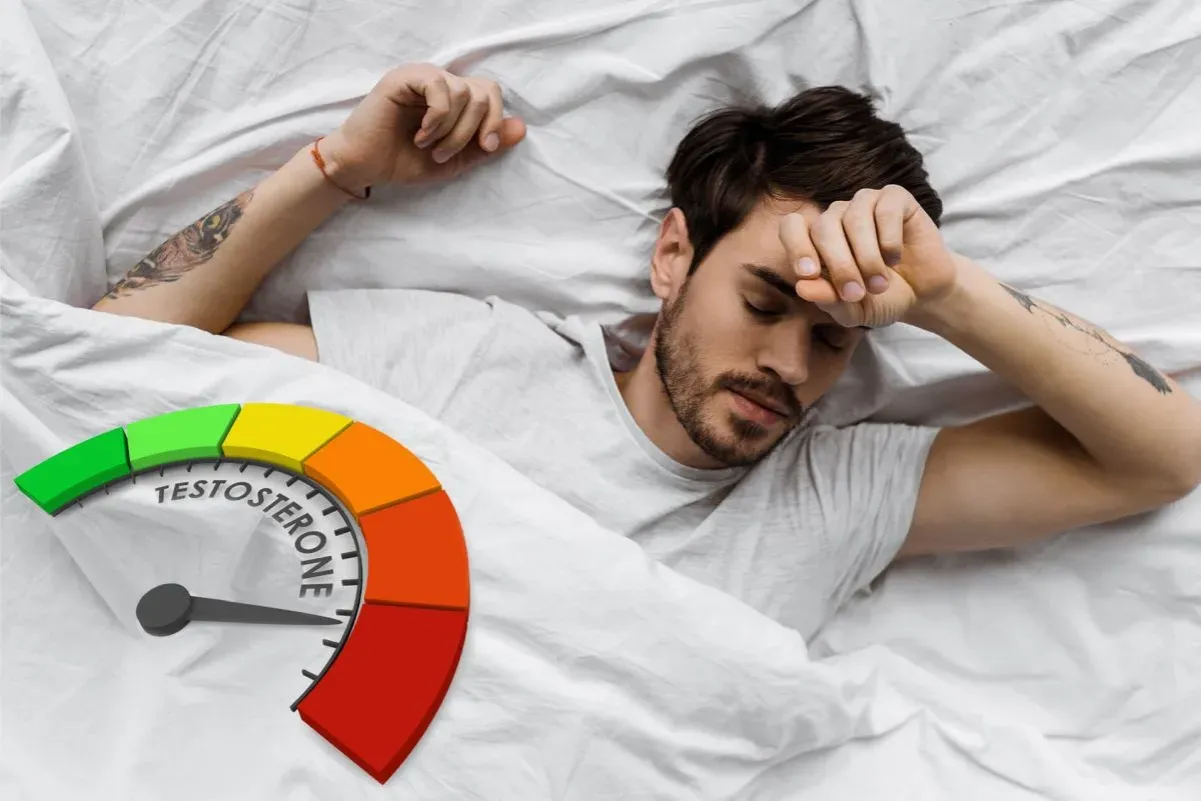 Mężczyzna zmęczony, z niskim poziomem energii