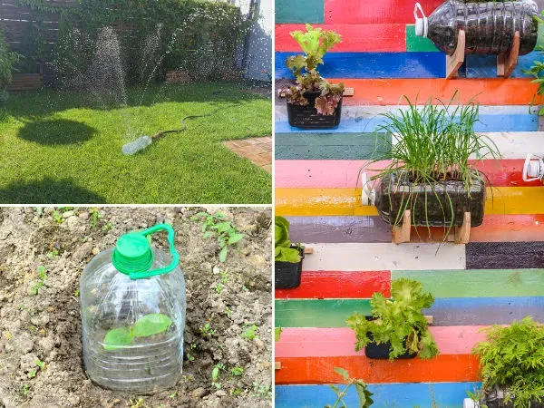 kreatywne wykorzystanie butelek plastikowych w ogrodzie pomysły
