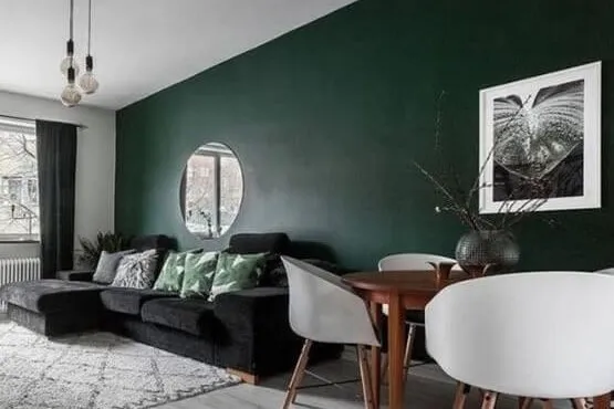 beton architektoniczny z zielonymi ścianami