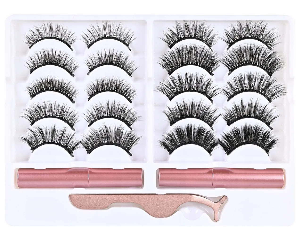 R&oacute;żne rodzaje sztucznych rzęs (na pasku, magnetyczne, kępki)