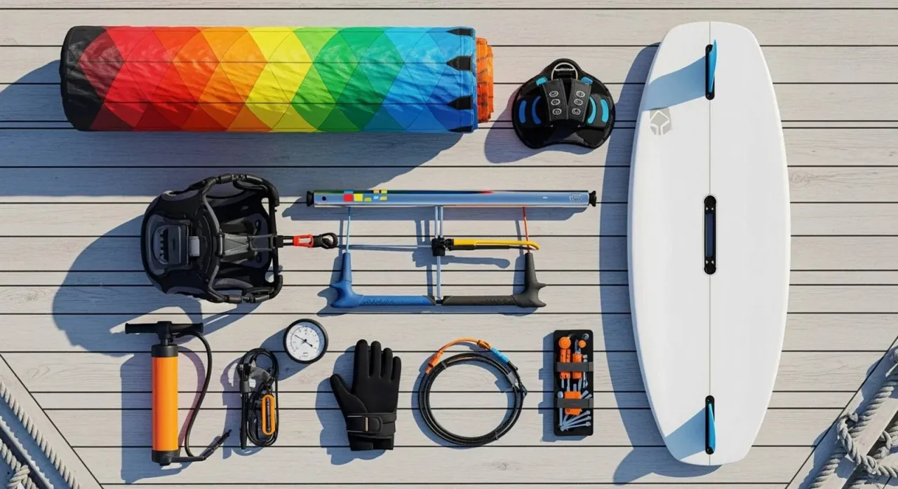 kompletny sprzęt kitesurfingowy dla początkujących