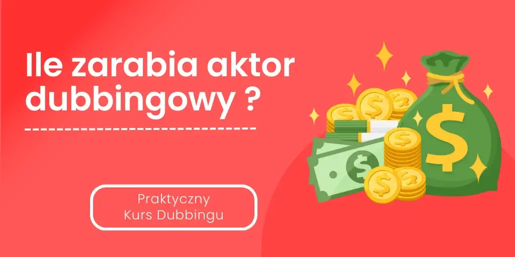 Aktor dubbingowy w studiu nagraniowym zarobki