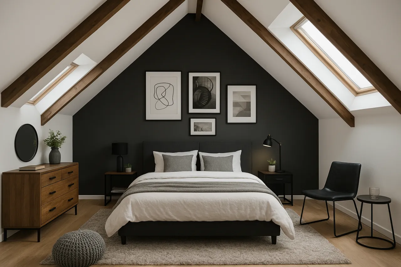 przygotowanie sypialni do malowania skos&oacute;w