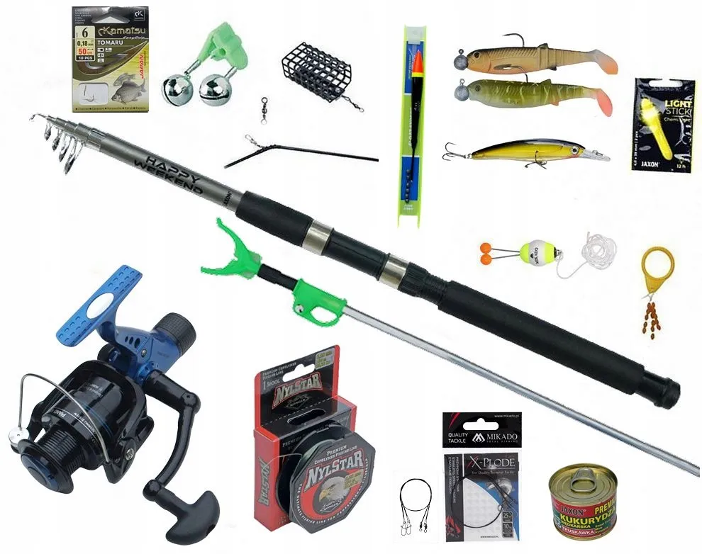 kompletny zestaw wędkarski dla początkującego