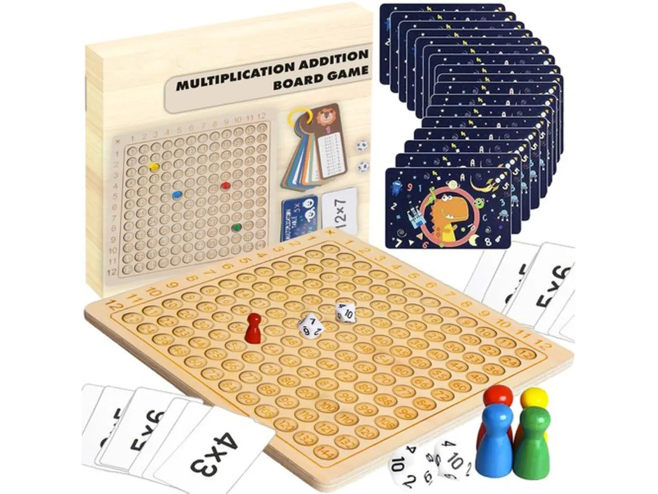 dziecko gra w edukacyjną grę z tabliczką mnożenia na tablecie