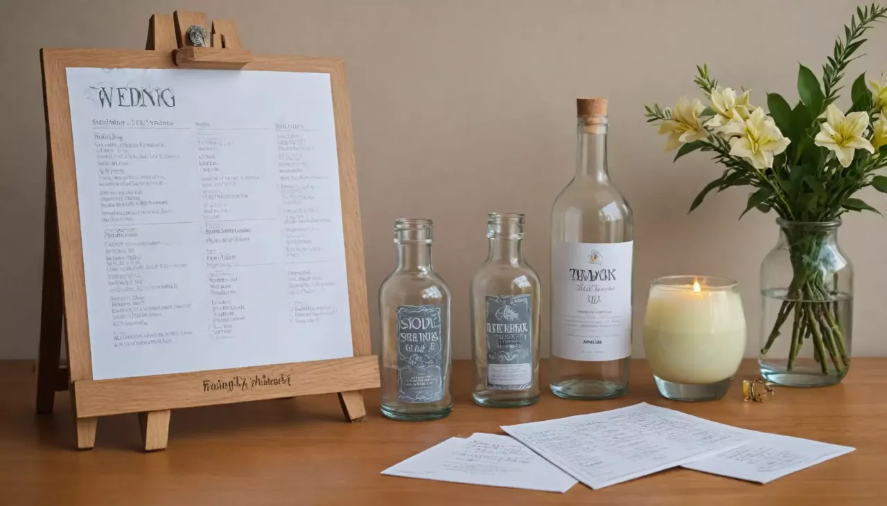 Para młoda planująca wesele z kalkulatorem alkoholu