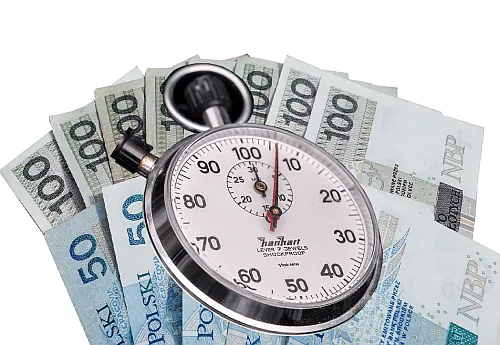 zegar przelewy bankowe