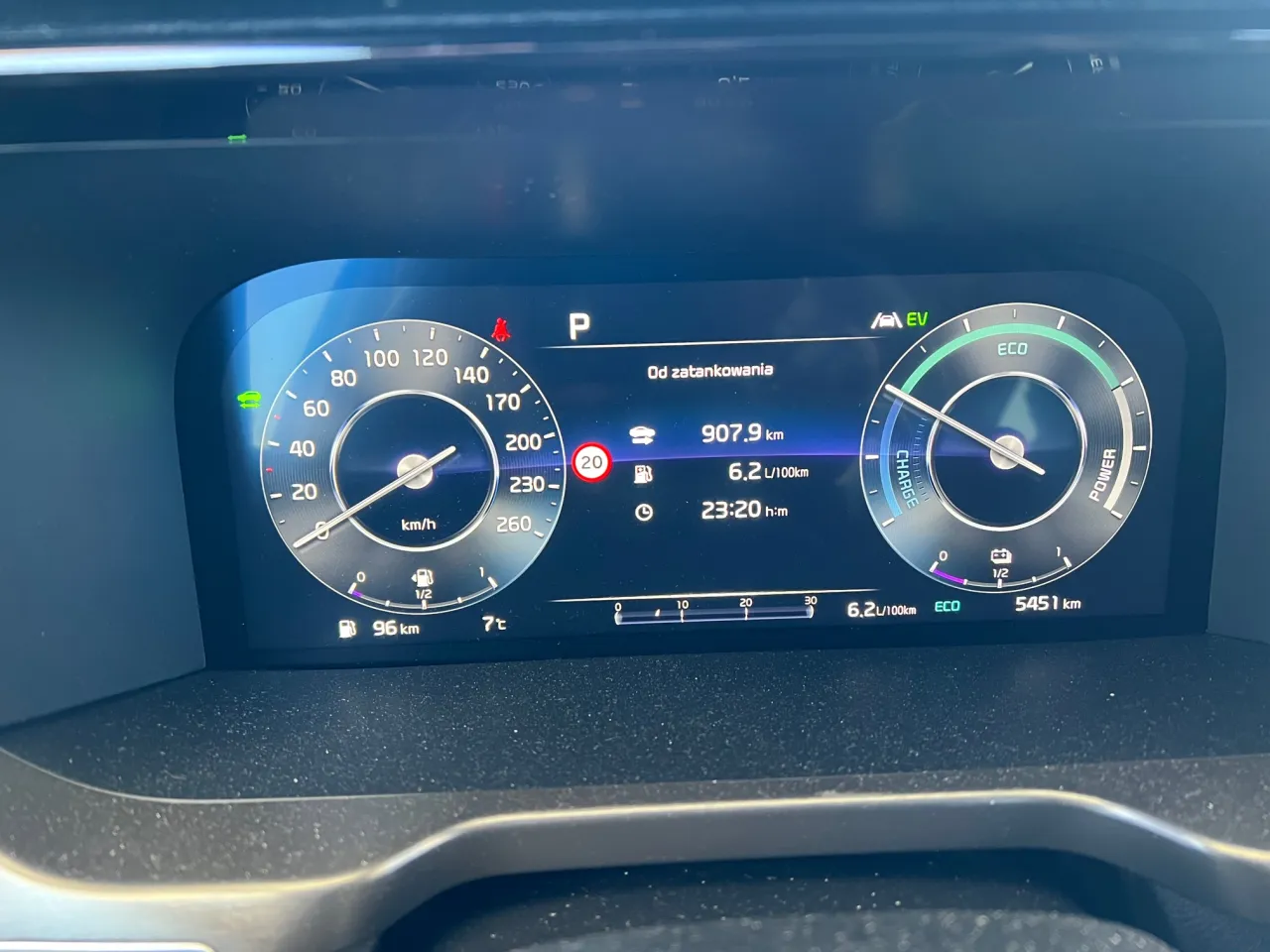 dashboard spalanie 0.0 l/100km