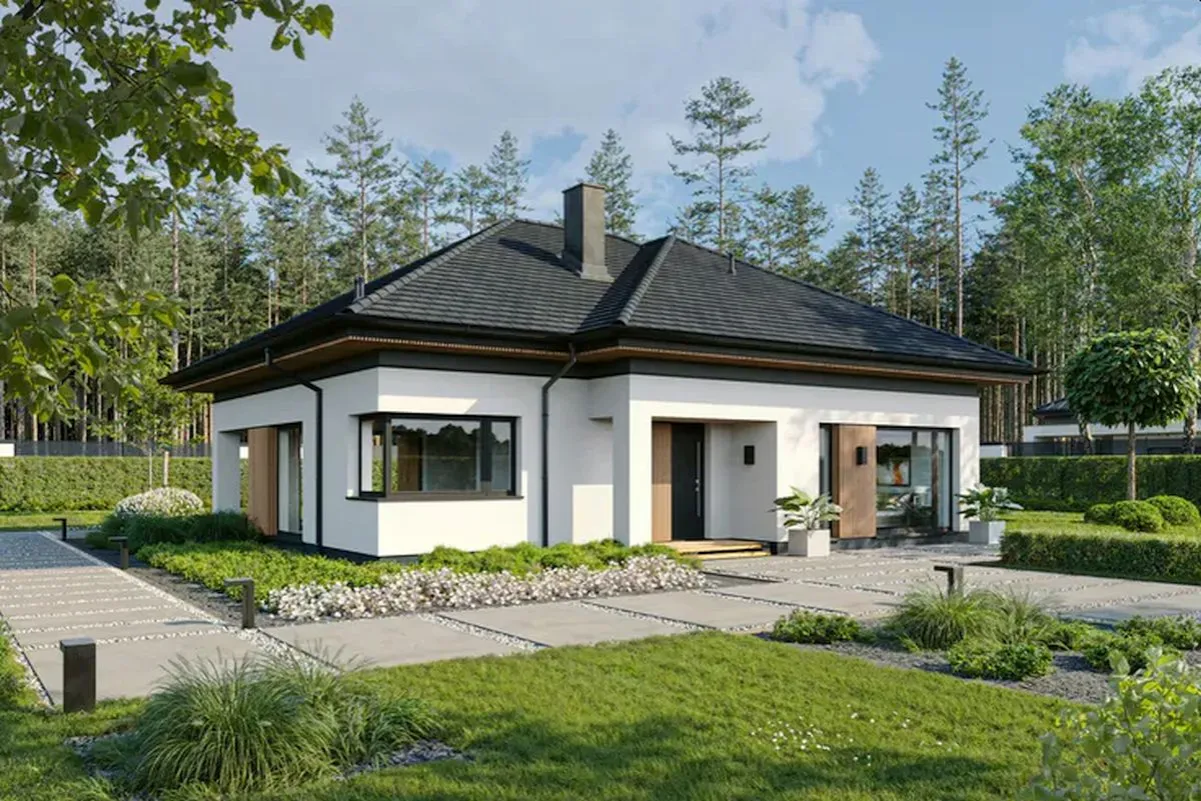 Nowoczesny dom z ogrodem, idealny dla rodziny. Zastanawiasz się, ile kosztuje budowa domu 150m2?