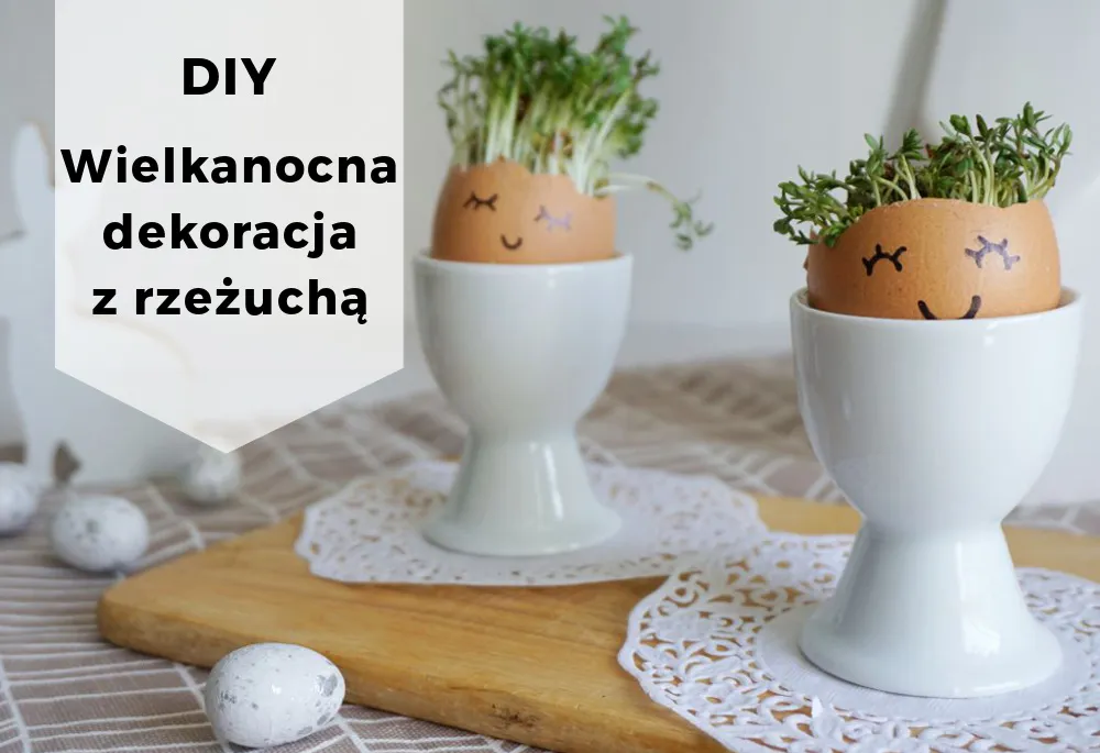 Pomysły na wielkanocne dekoracje DIY z rzeżuchą i jajkami