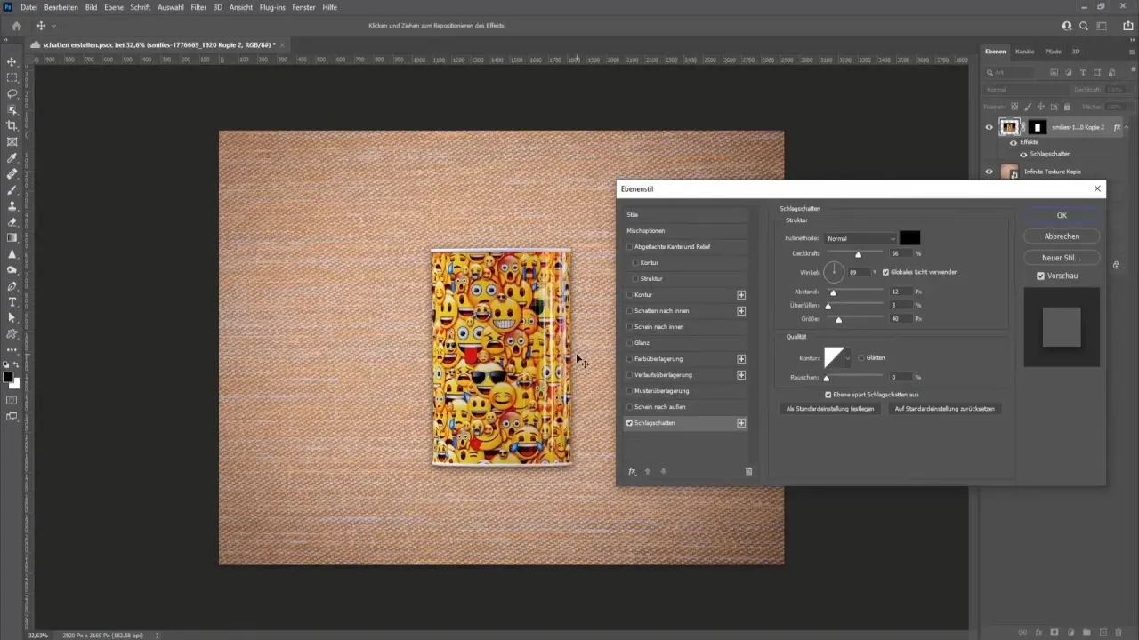 cień kontaktowy pod obiektem photoshop