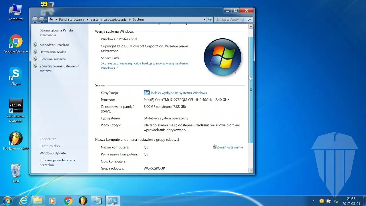 jak sprawdzić specyfikację komputera windows 7