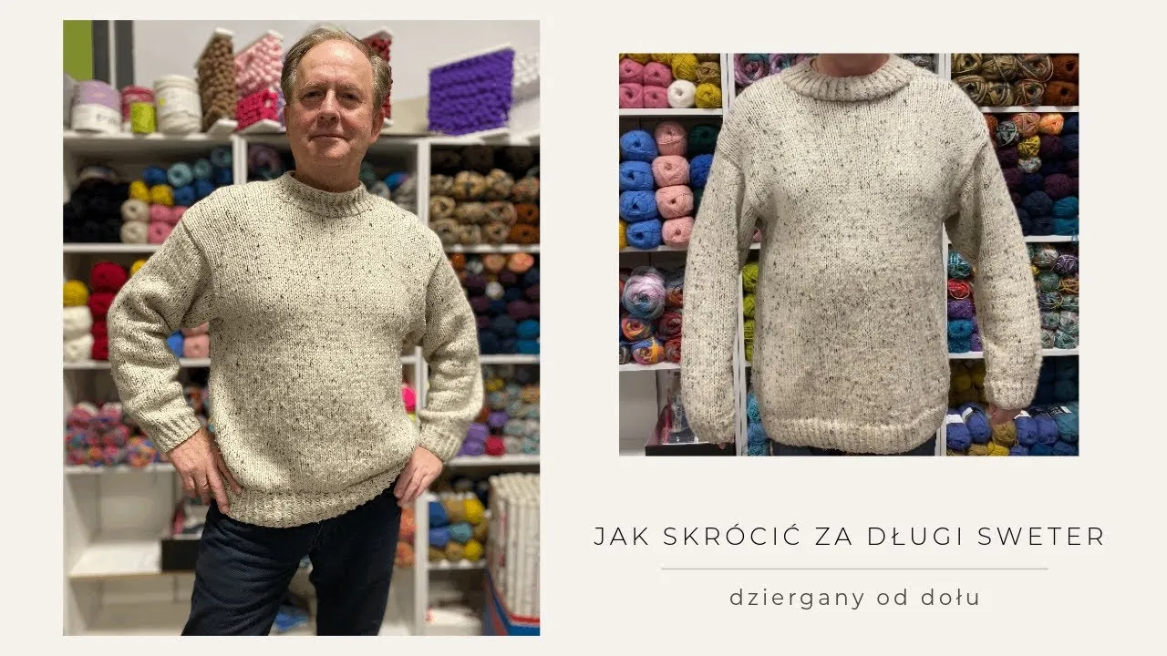 Jak skrócić sweter przed i po