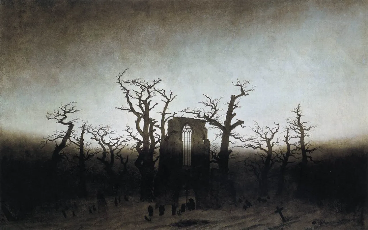 Caspar David Friedrich Wędrowiec nad morzem mgły