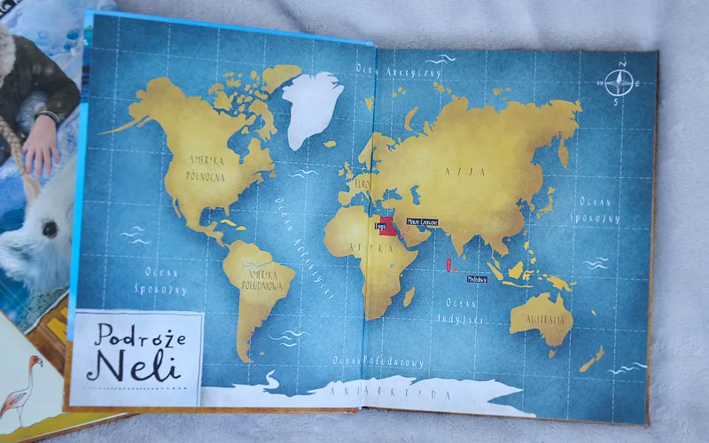 okładki książek Neli Małej Reporterki mapa podr&oacute;ży