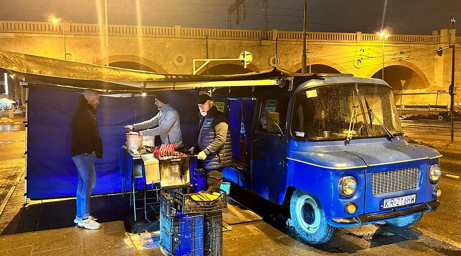 Mapa lokalizacja Kiełbaski z Nyski Hala Targowa Kraków