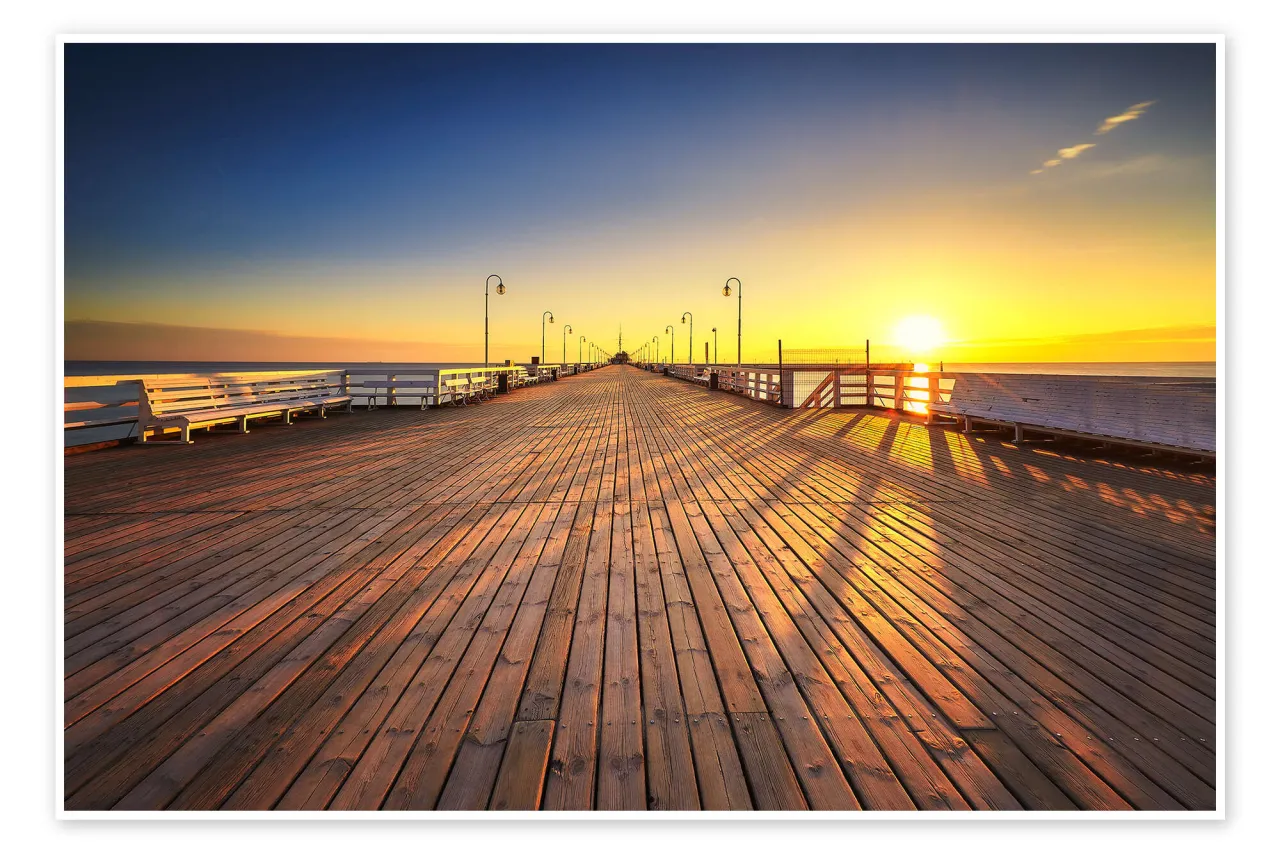 Molo w Sopocie o zachodzie słońca