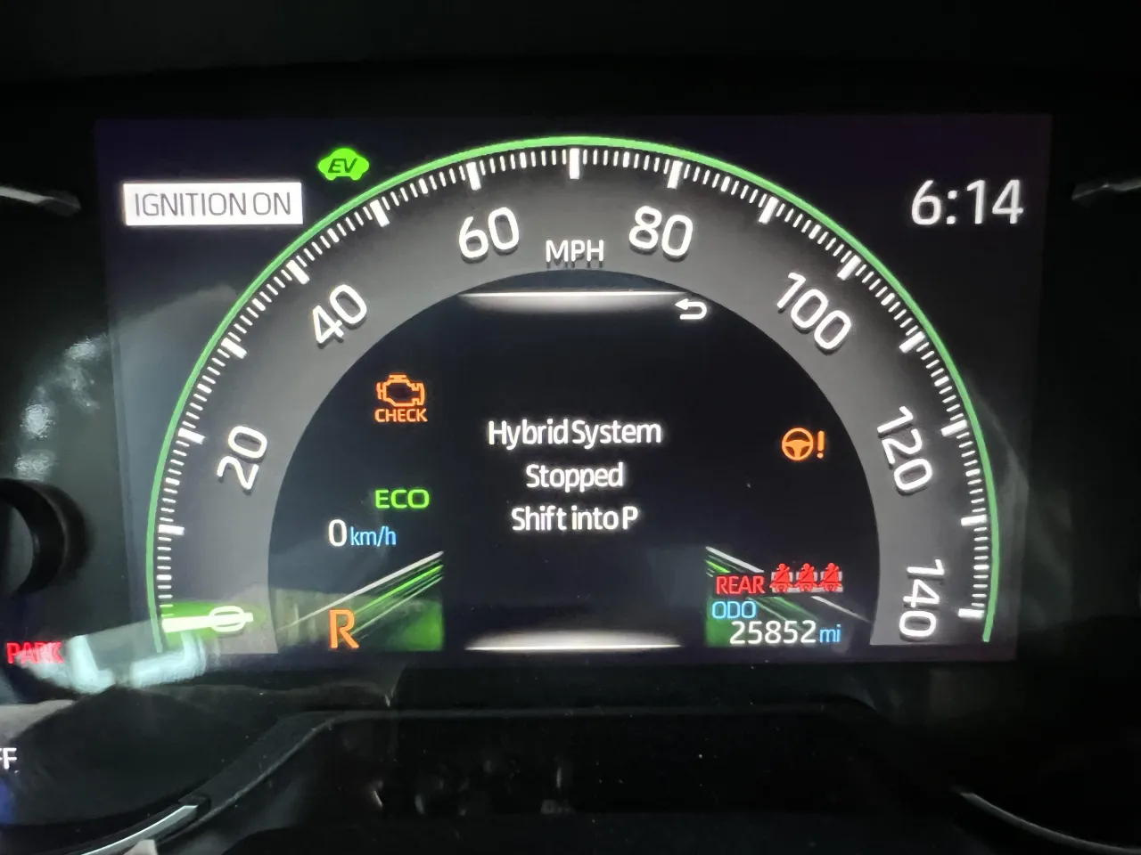 kontrolka READY Toyota Auris Hybrid