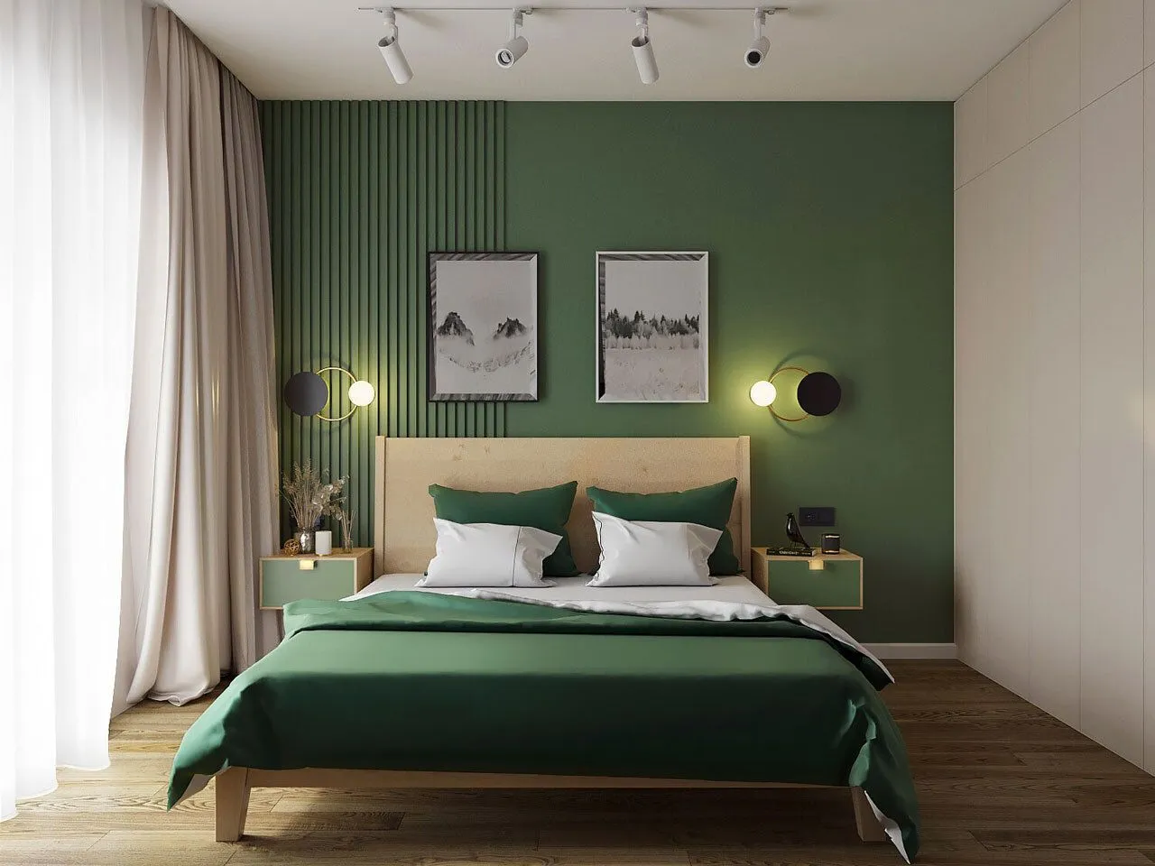 sztukateria na ścianie sypialnia