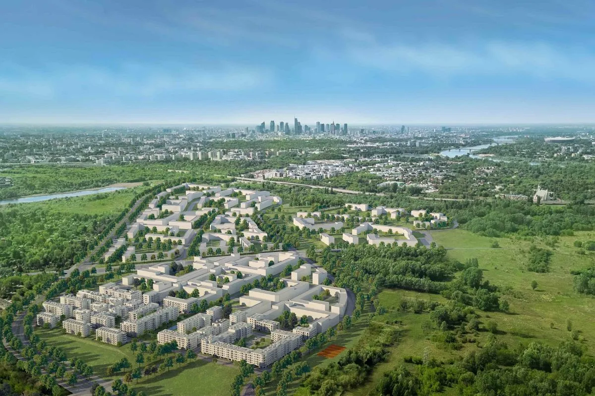 Wizualizacja osiedli o r&oacute;żnej powierzchni w Polsce