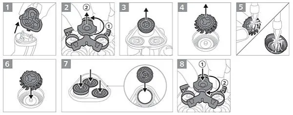 Wymiana głowicy golarki Philips krok po kroku