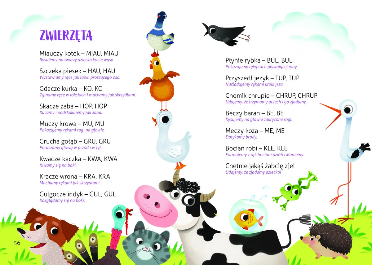 Rodzic masujący dziecko wierszykiem masażykiem