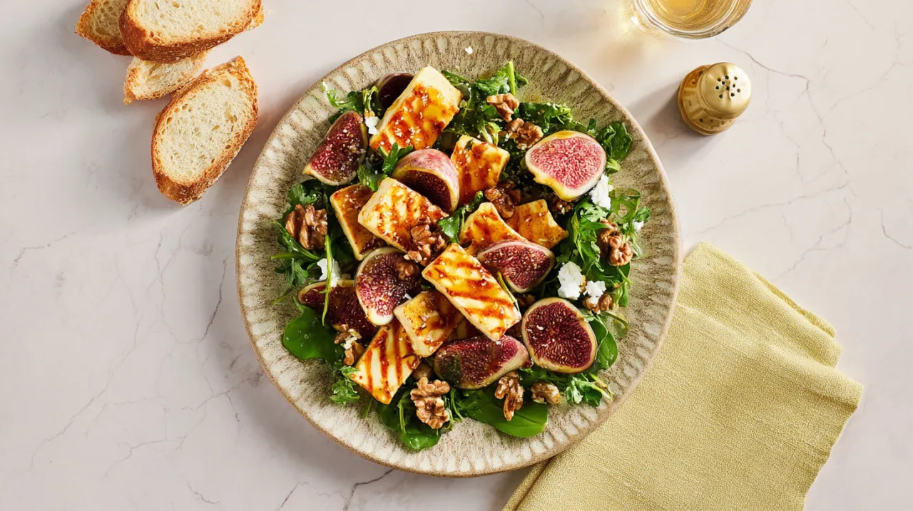 zdrowe dania z grillowanym halloumi w ciąży