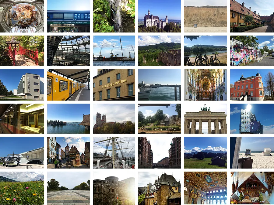 Deutschland Reise Inspiration Sehenswürdigkeiten Collage