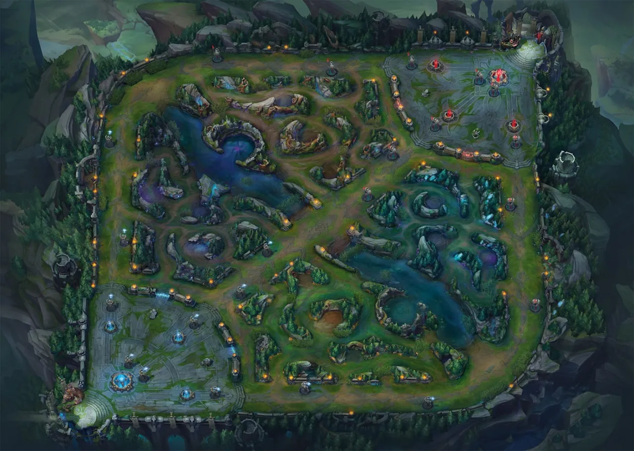 League of Legends Summoner's Rift mapa
