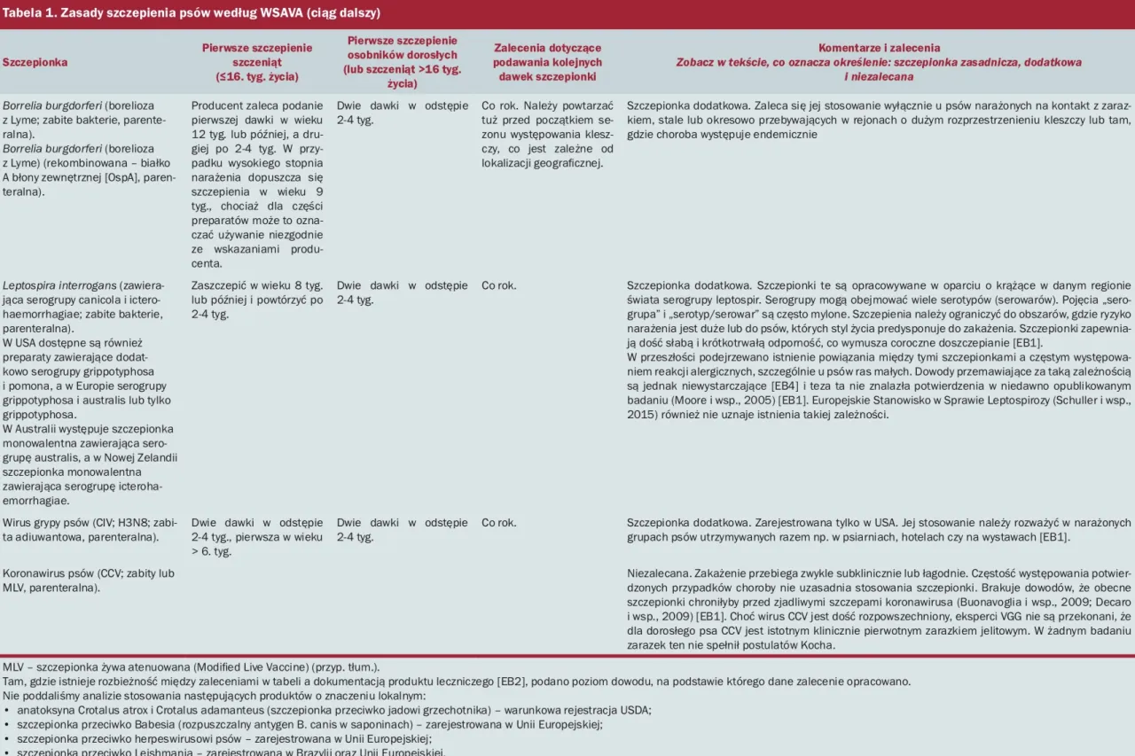szczepienia psa obowiązkowe i zalecane