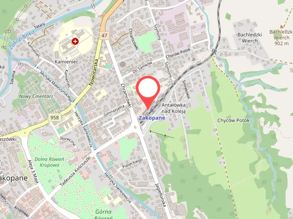 Dworzec autobusowy Zakopane Chramcówki 35A mapa