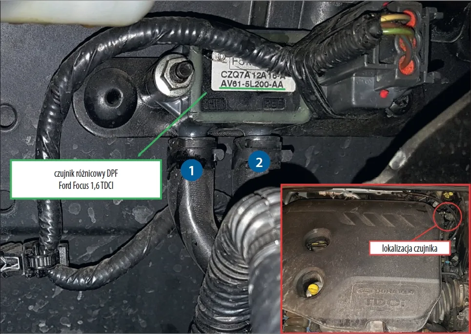 diagnostyka DPF pomiar ciśnienia różnicowego
