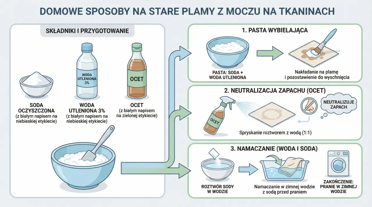 domowe sposoby usuwania plam z ubrań infografika
