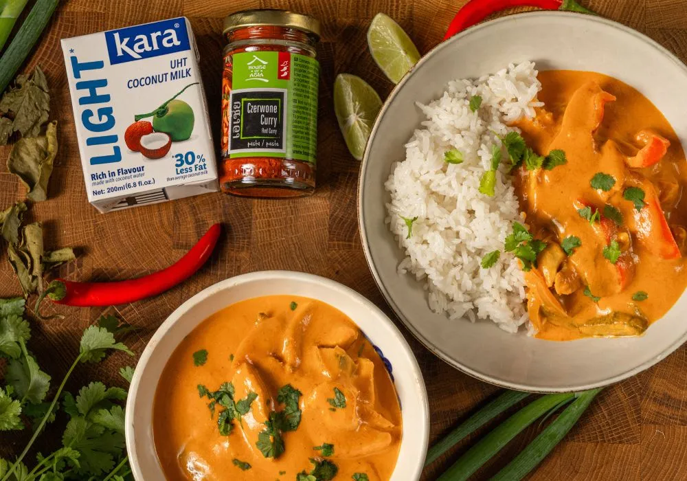 składniki na czerwoną pastę curry