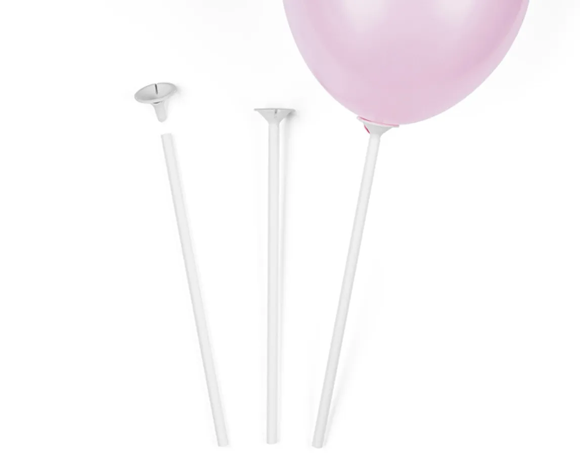 Rodzaje patyczków do balonów - plastikowe, papierowe, drewniane, z koszyczkiem