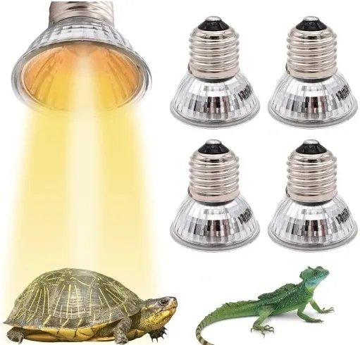 Lampa UVB i grzewcza w terrarium dla żółwia lądowego