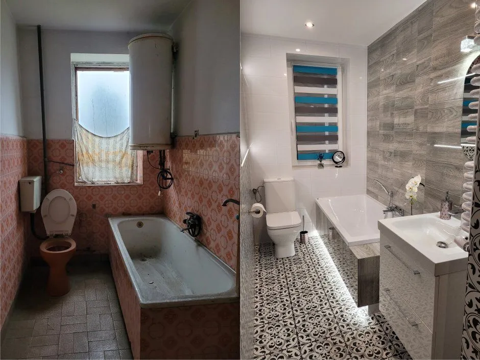 przykładowe etapy remontu łazienki