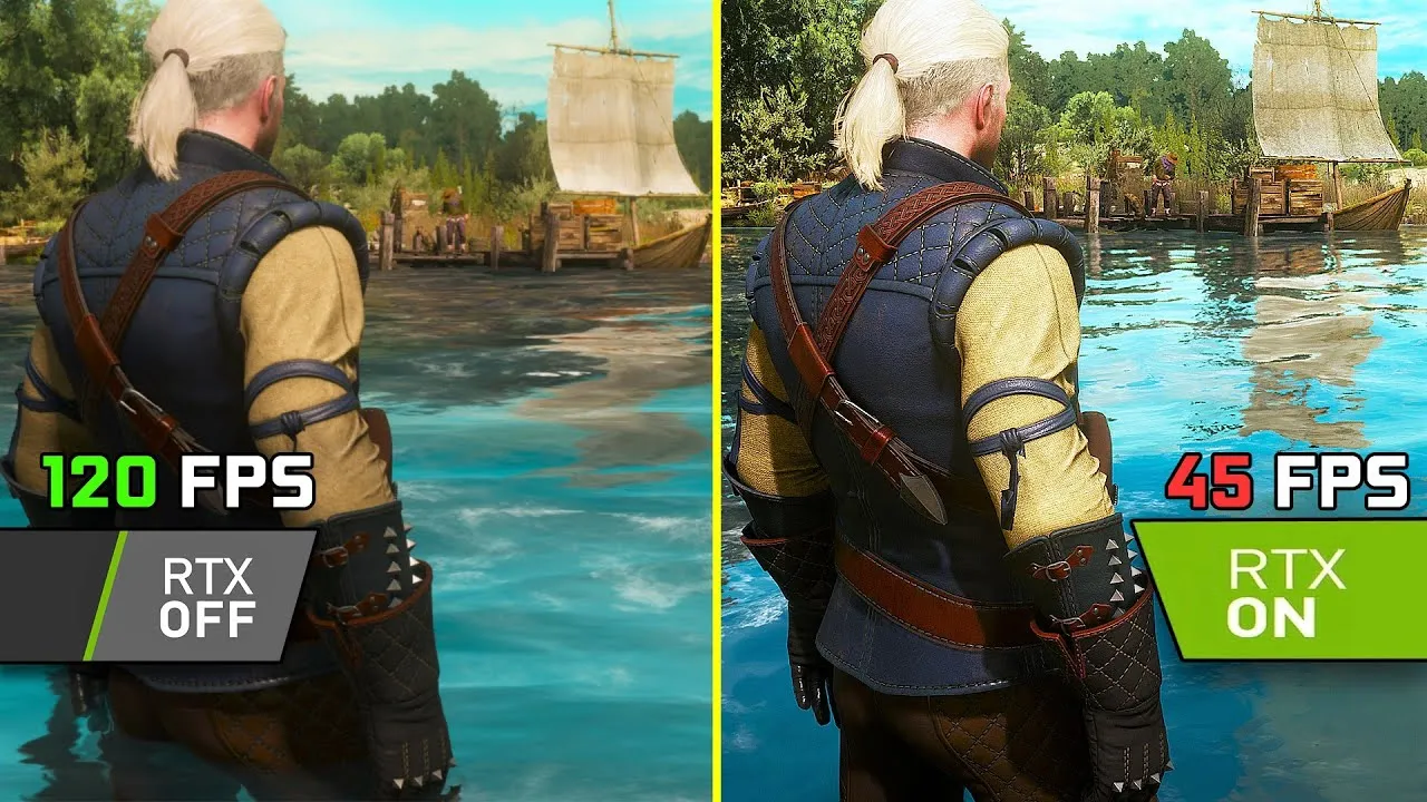 Wiedźmin 3 Ray Tracing por&oacute;wnanie